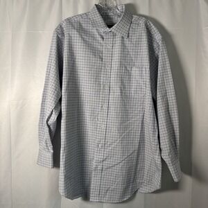 Jos A Bank Men's Travelers Collection Dress‎ Shirt Tailored Fit Plaid 16.5-34